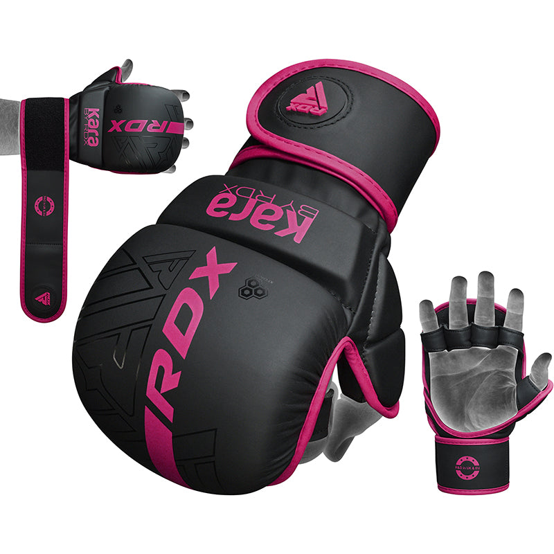 RDX F6 KARA MMA Sparring Gloves 7oz#color_pink