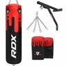 RDX F9 4ft/5ft Punch Bag with Mitts & wall Bracket