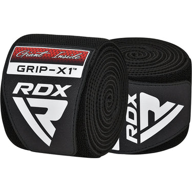 RDX K1 IPL & USPA APPROVED KNEE WRAPS FOR POWER & WEIGHT LIFTING GYM WORKOUTS#color_black