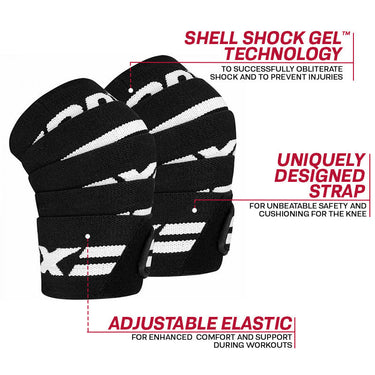 RDX K2 Compression Knee Wraps#color_black