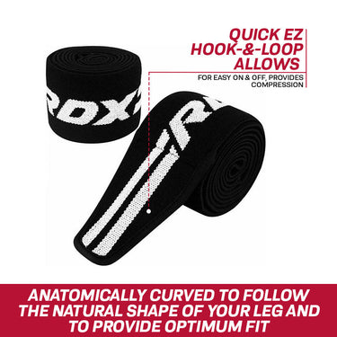 RDX K2 Compression Knee Wraps#color_black