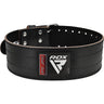 RDX RD1 4â€  Powerlifting Leather Gym Belt#color_black