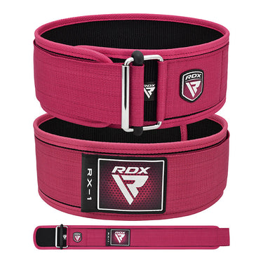 RDX RX1 4” Weight Lifting Belt For Women#color_pink