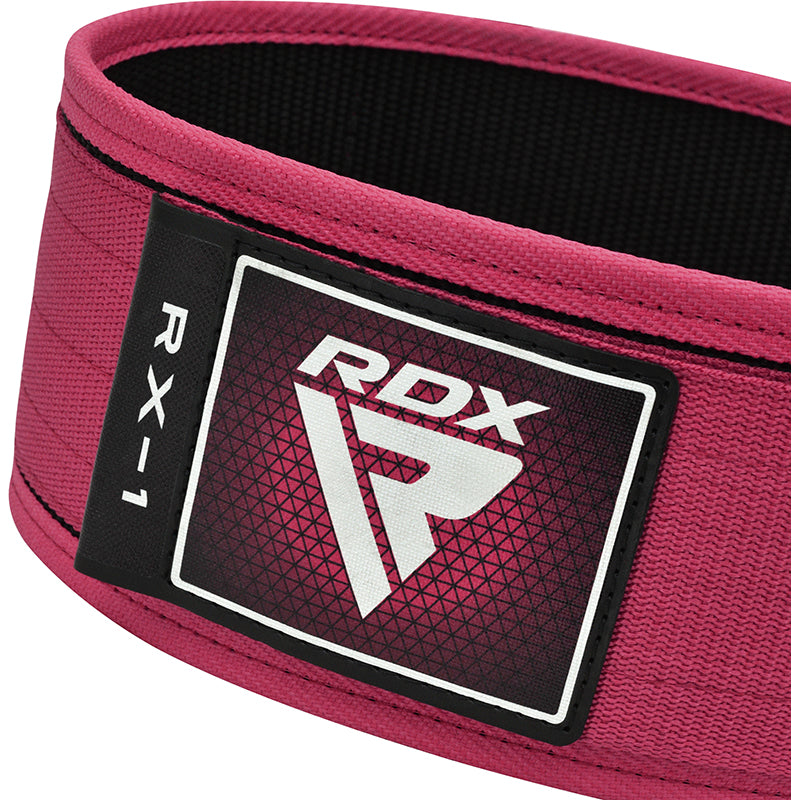RDX RX1 4” Weight Lifting Belt For Women#color_pink