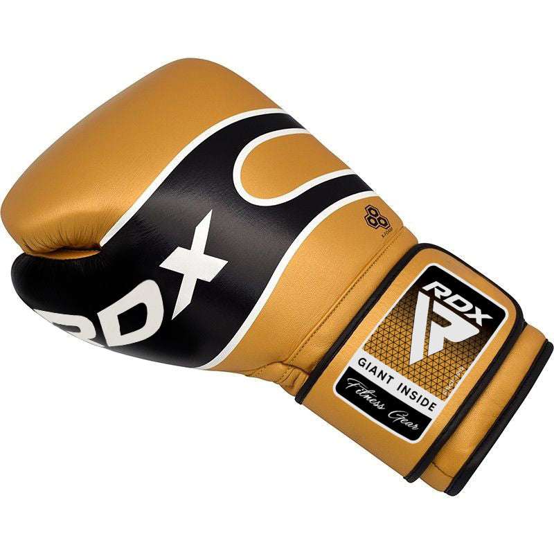 RDX S7 Bazooka Leather Boxing Sparring Gloves#color_golden