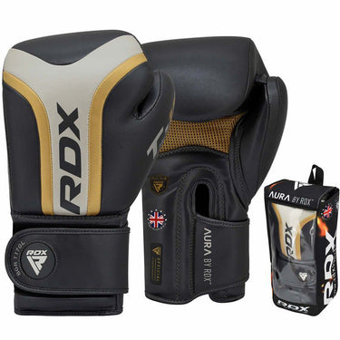 RDX T17 Aura 10oz Golden Boxing Gloves