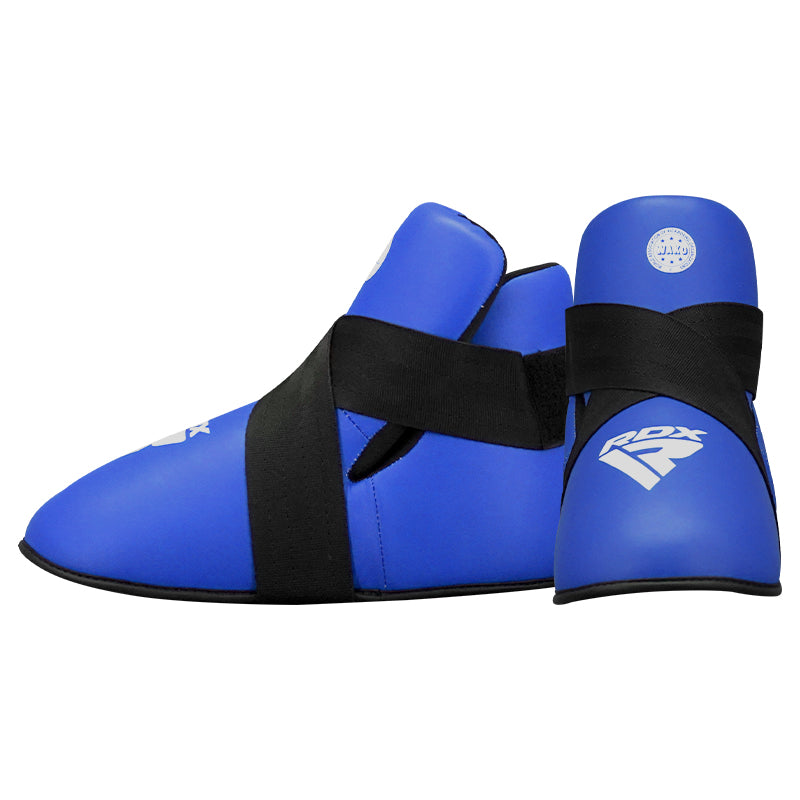 RDX T1 WAKO Approved  Leather Foot Protector#color_blue