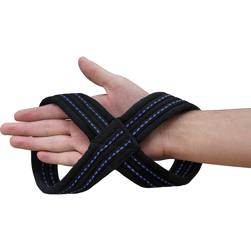 RDX weight lifting 8 Figure Strap#color_blue