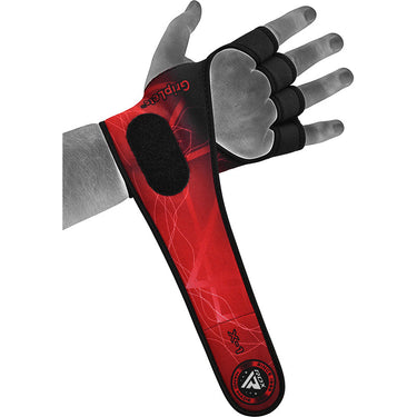 RDX X1 Weightlifting Grips#color_red
