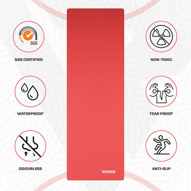 RDX DC 6mm 4-in-1 TPE Yoga Mat Set