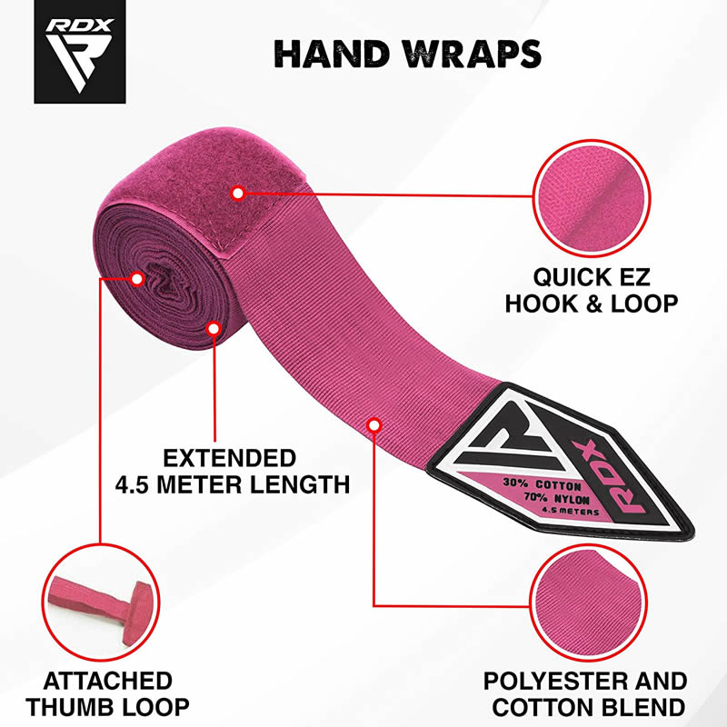 RDX RP Pink Hand Wraps for Women