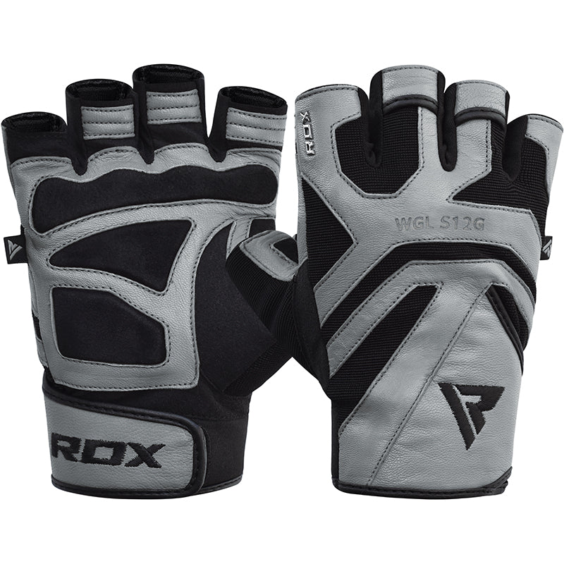 RDX S12 Leather Fitness Training Gloves Tan