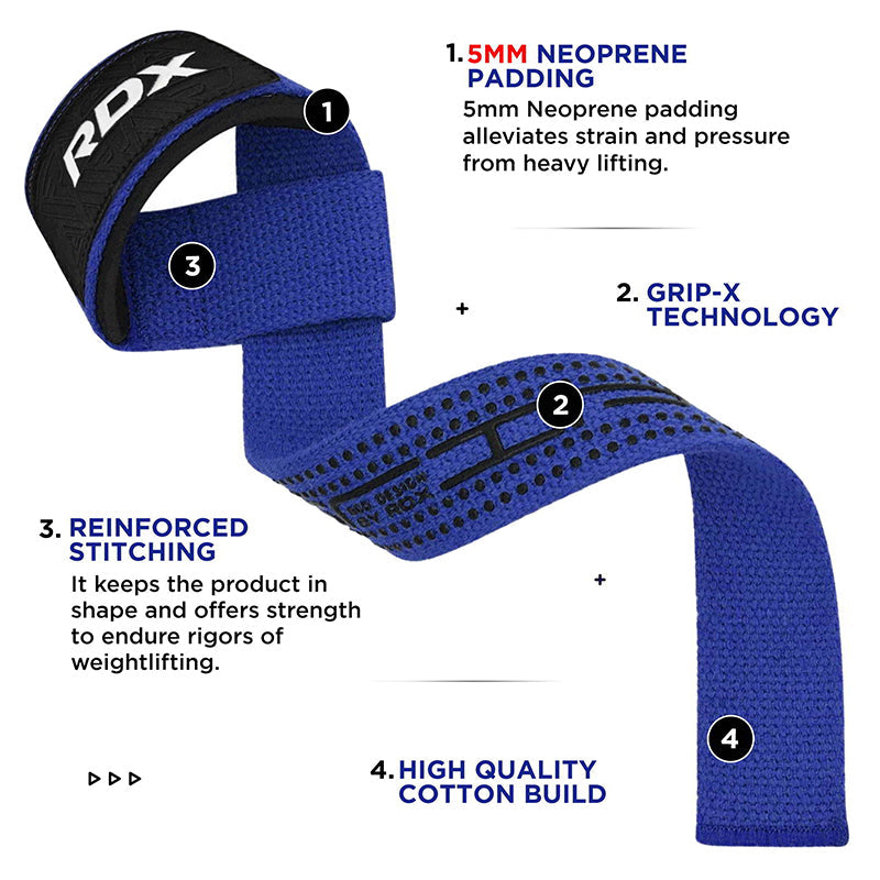 RDX Sangle Musculation Gym Levage Support de Poignet Bandage Fitness Lifting Straps Entraînement RDX Sangle Musculation Gym Levage Support de Poignet Bandage Fitness Lifting Straps Entraînement