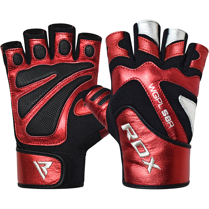 RDX S8 Bold Small Leather Weight lifting gloves 