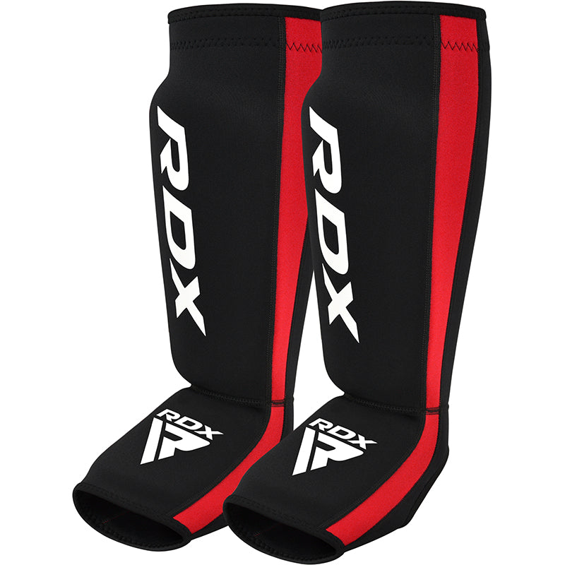 RDX T6 S/M Red LeatherX Shin Instep Guards  