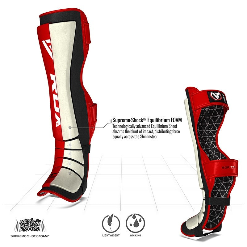 RDX T7 Red Shin Instep Guards