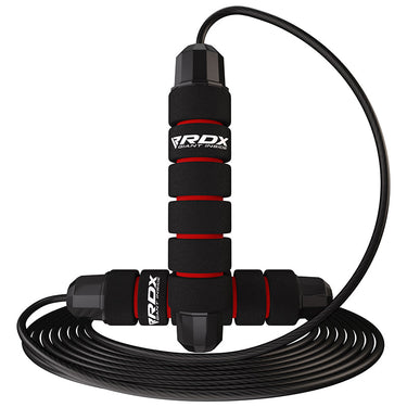 RDX W1 Weighted Jump Rope With Foam Handels#color_red