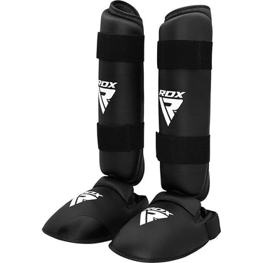 RDX X1 karate  Shin Instep Guards#color_black