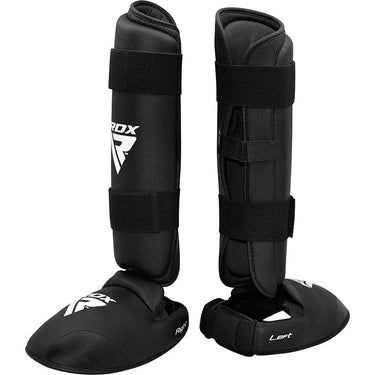 RDX X1 karate  Shin Instep Guards#color_black