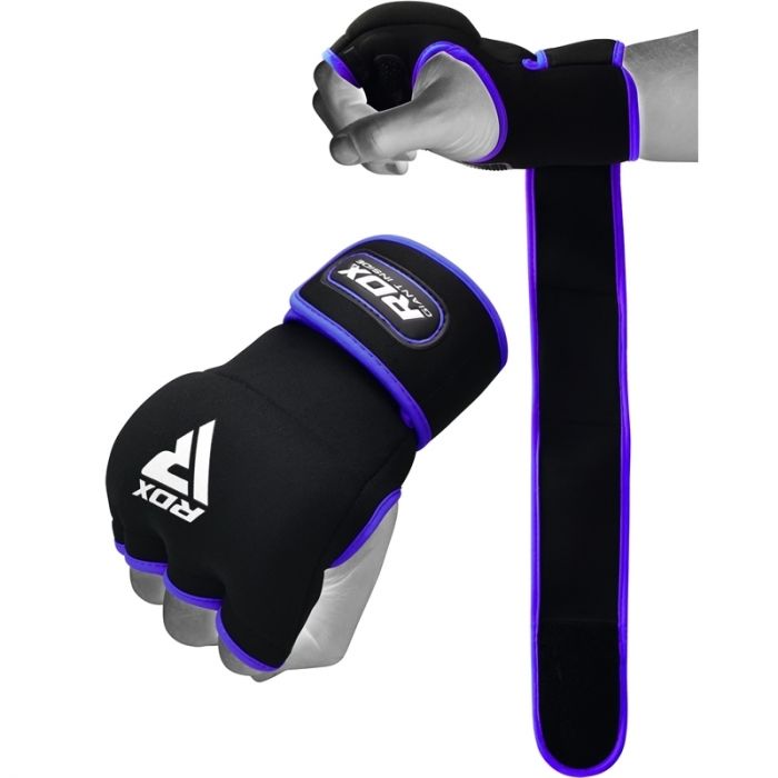 RDX X8 Boxing Inner Gel Glove with Wrist Strap#color_blue