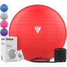 RDX B1 Inflatable Anti-Slip Yoga Ball with Portable Foot Air Pump#color_red